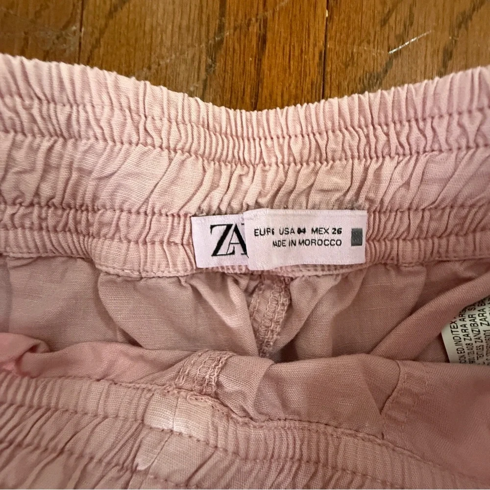 Zara Light Pink Drawstring Pants